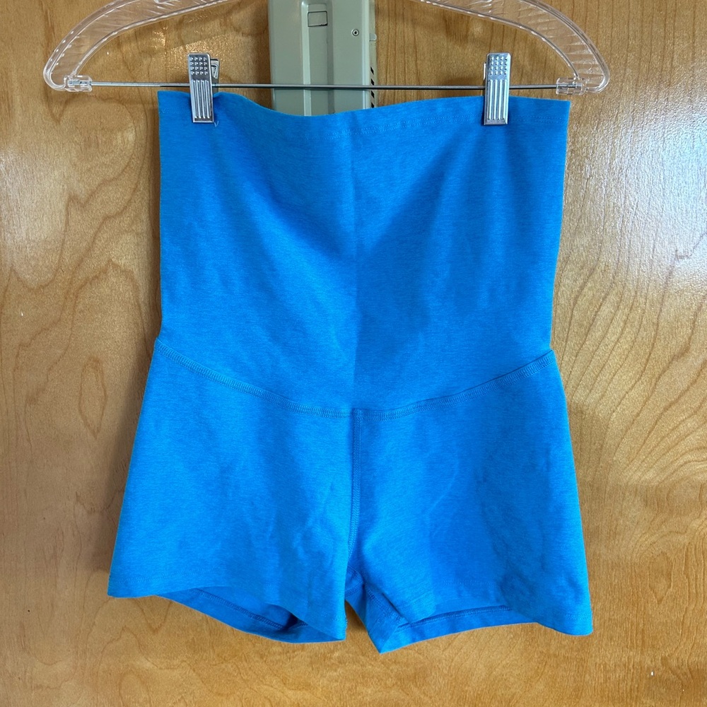 Beyond Yoga Blue Maternity Athletic Shorts